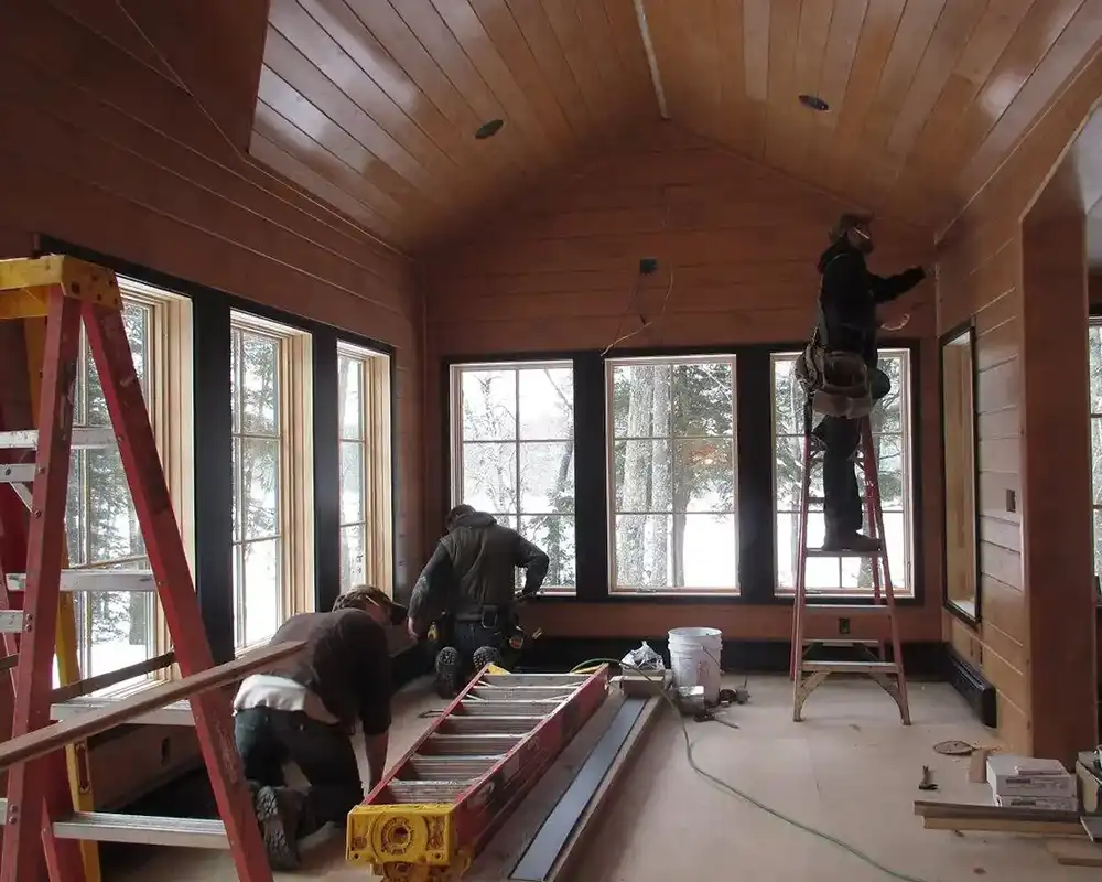 Reed Building LLC Construction Crew Working on Custom Framing